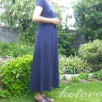 ラインがきれいなマキシ丈ワンピ♪