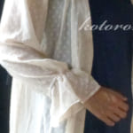 ふんわり甘めの、シフォンロングカーデ