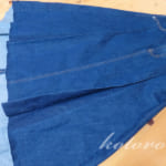 パネルプリーツのロングデニムスカートは、大人かわいい♪