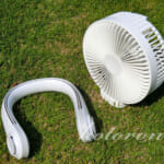 夏キャンプの暑さ対策に、USB充電式扇風機