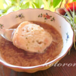 レシピ☆オニオンスープグラタンで作る「トマトとモッツァレラのパスタ」☆コストコ